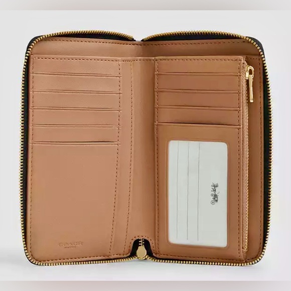 Auth., COACH Zip Wallet Brown Monogram Brown ($260 retail) - Picture 3 of 4